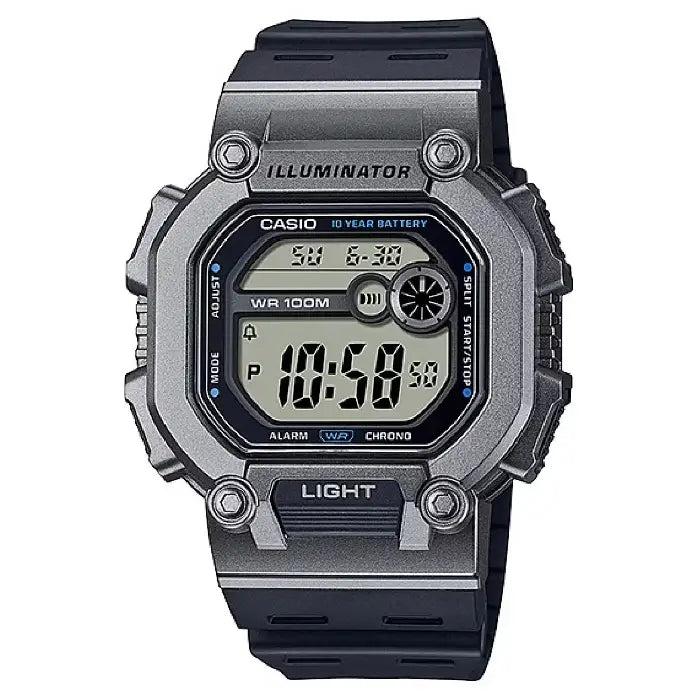 Casio Digital W-737H-1A2VDF Black Display Dial Resin Strap Men's Watch