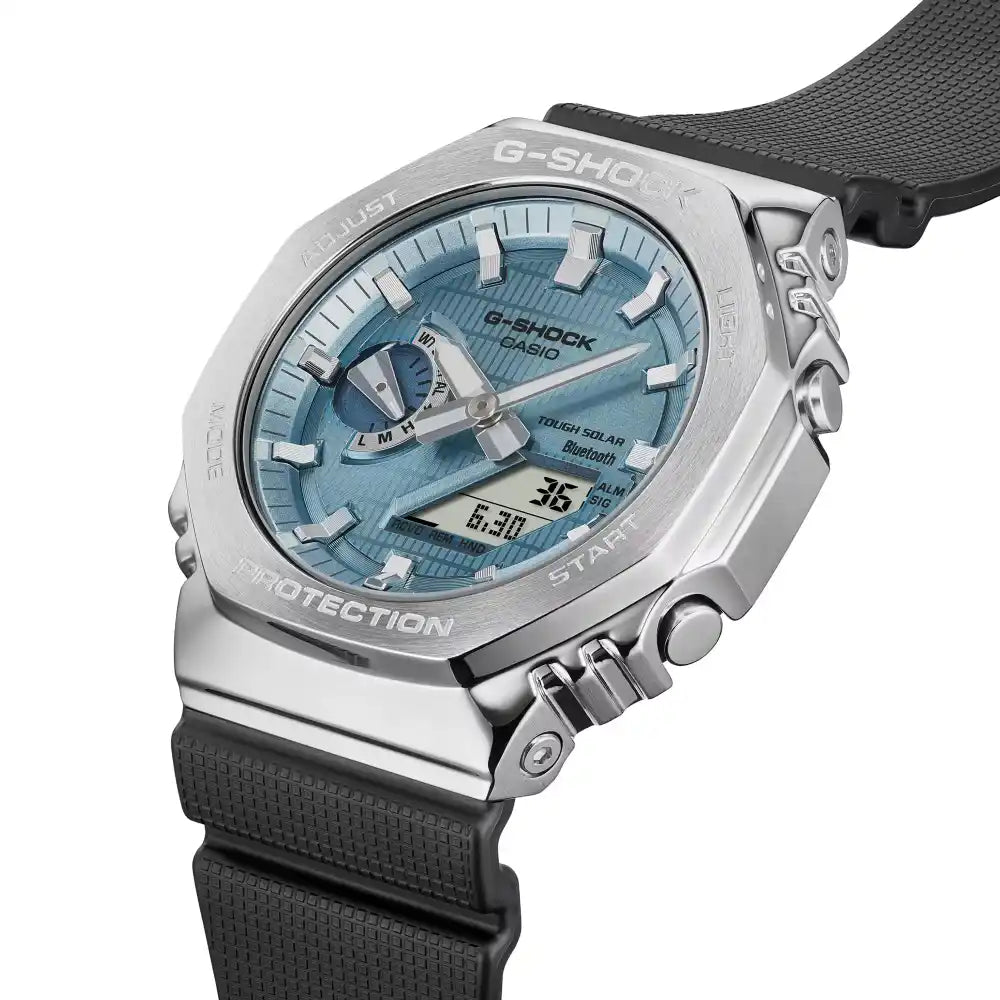 G-Shock G-Steel GBM-2100A-1A2DR Blue Dial Stainless Steel Men's Watch