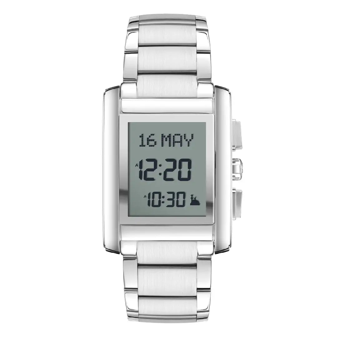 Al Fajr Classic WS-06 Digital Dial Stainless Steel Men's Watch