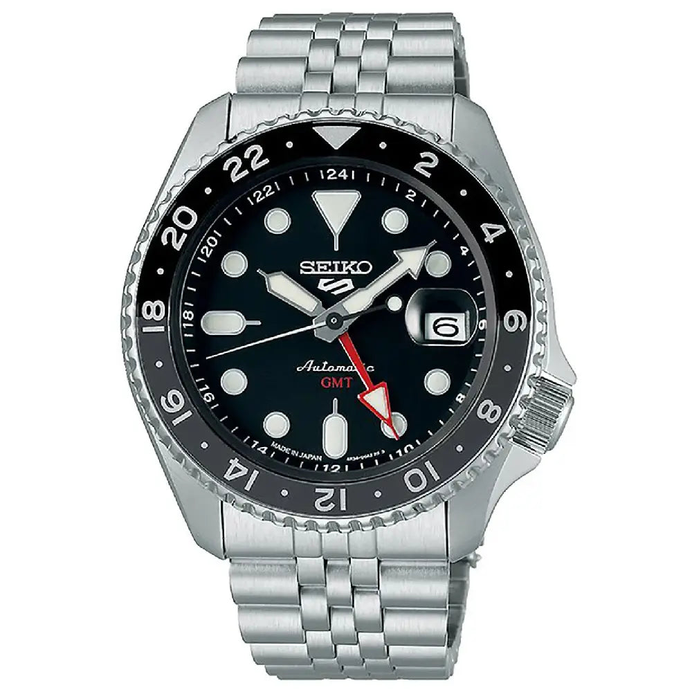 Seiko 5 Sports SBSC001 Automatic GMT Black Dial Watch – MonaWatch
