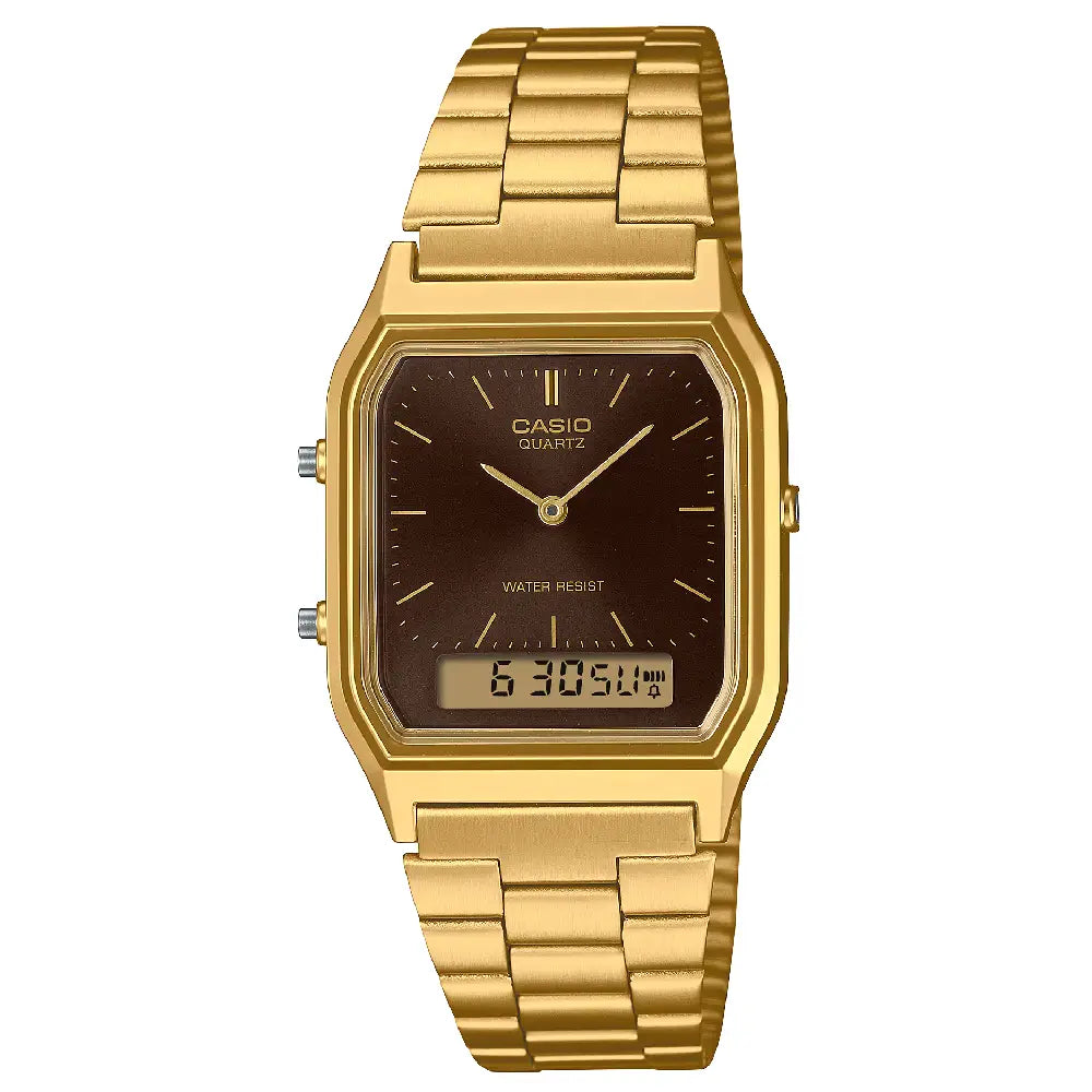 Casio AQ-230GA-5AMQYDF Brown Dial Unisex Stainless Watch – MonaWatch
