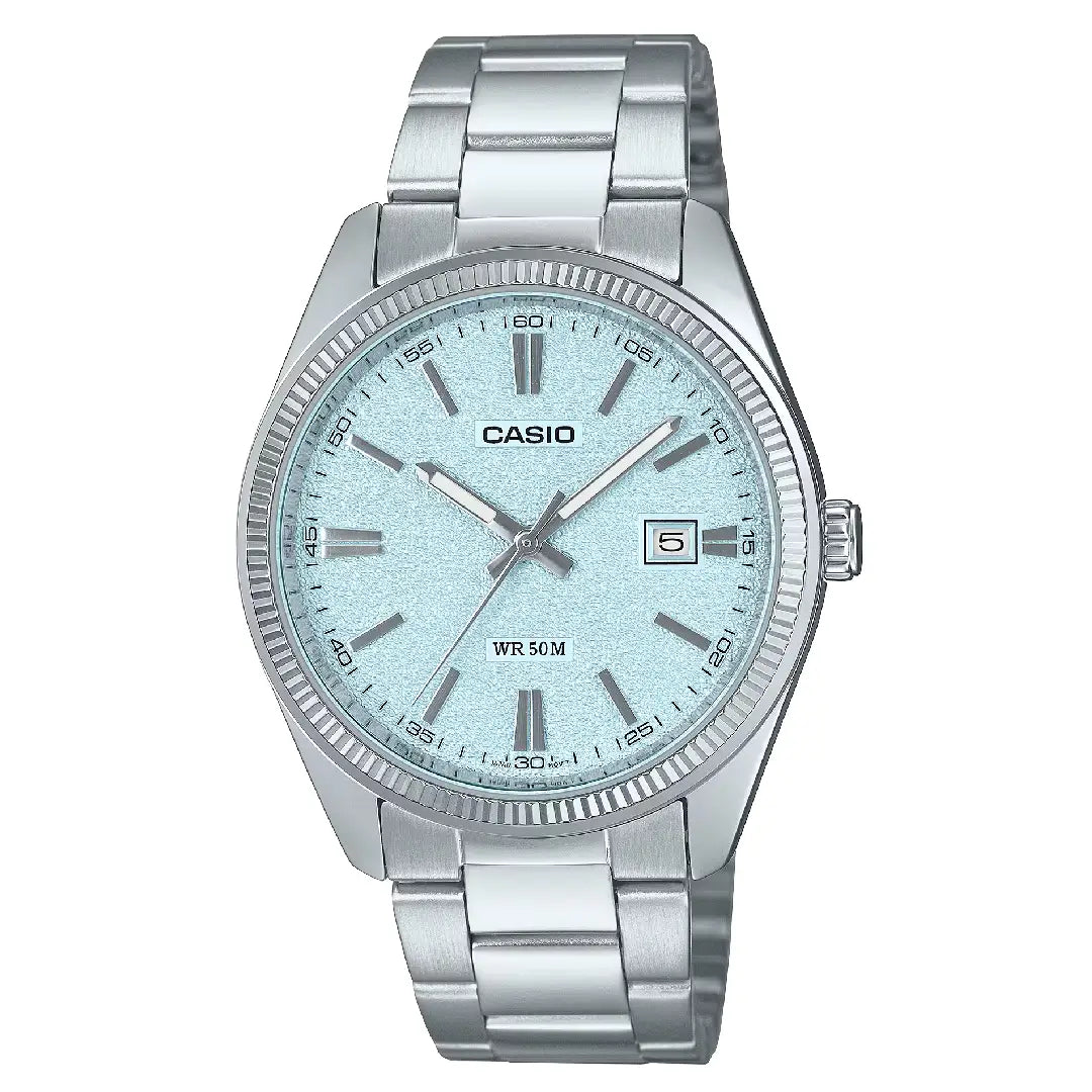 Casio Collection MTP-1302DA-2A2VDF Analog Blue Dial Stainless Steel Men's Watch