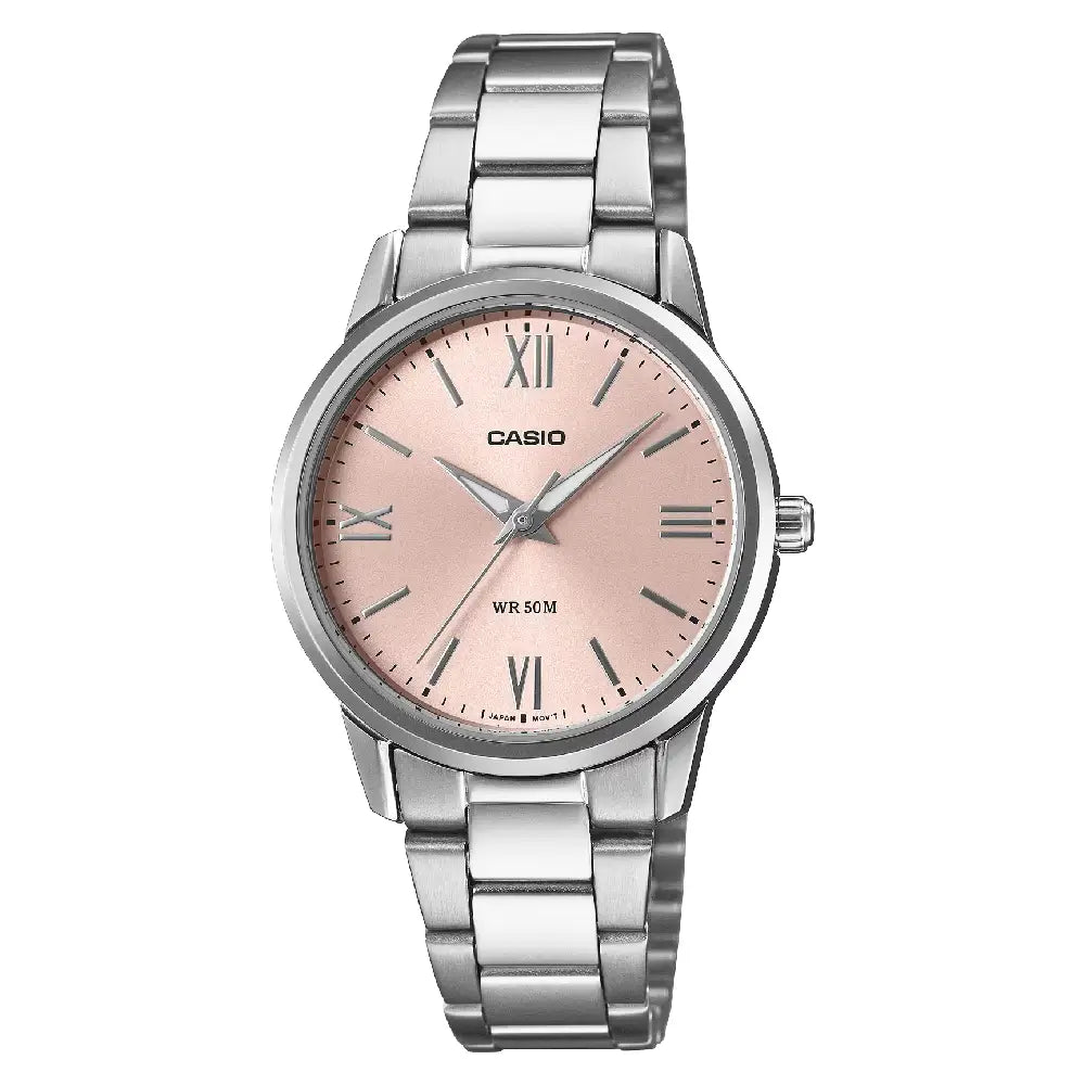Casio Classic Analog LTP-1303DD-4A Pink Dial Stainless Steel Women's Watch