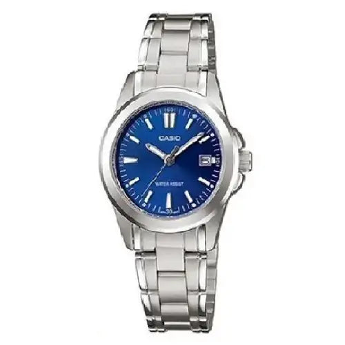 Casio Enticer Ladies Analog LTP-1215A-2A2DF Blue Dial Stainless Steel Women's Watch