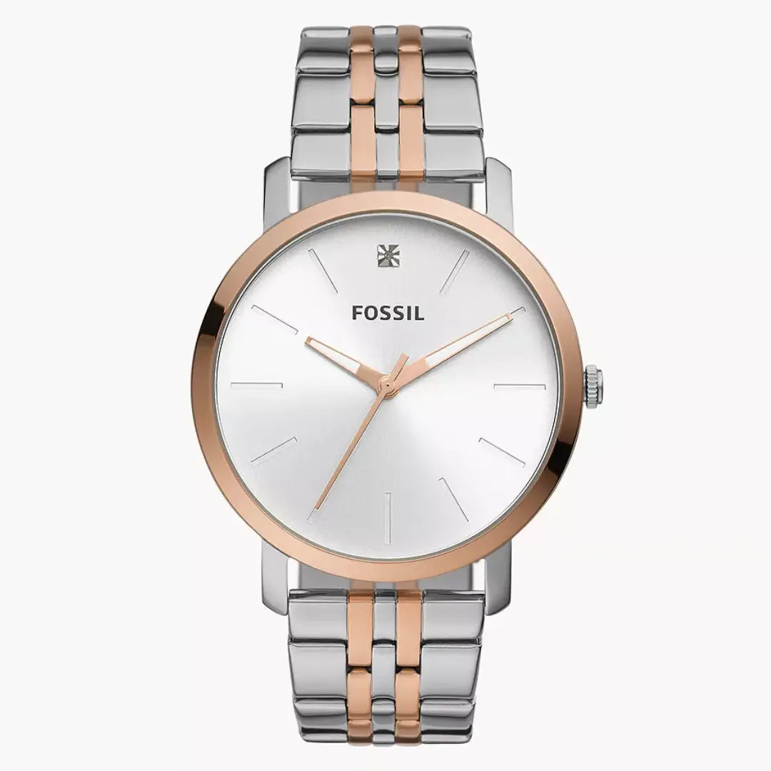 Fossil BQ2417 Silver Dial Two Tone Gold Metal Mens Watch  display picture 1