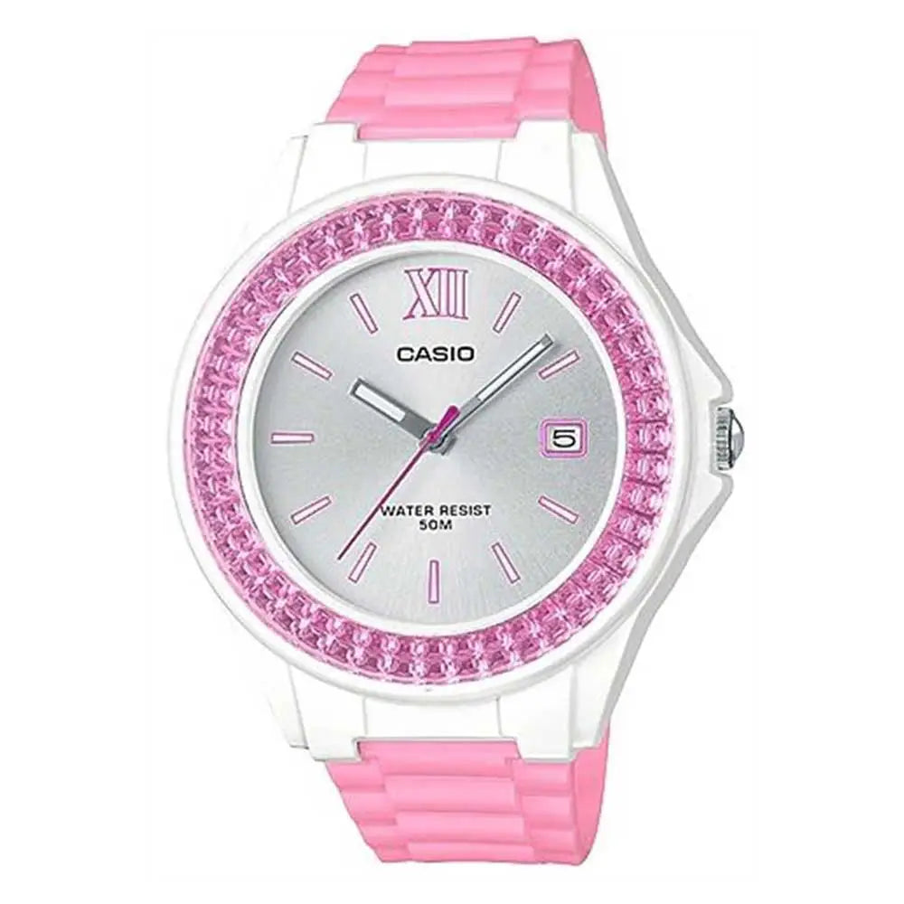 Casio Collection Analog LX-500H-4E3VDF Silver Dial Resin Strap Women's Watch