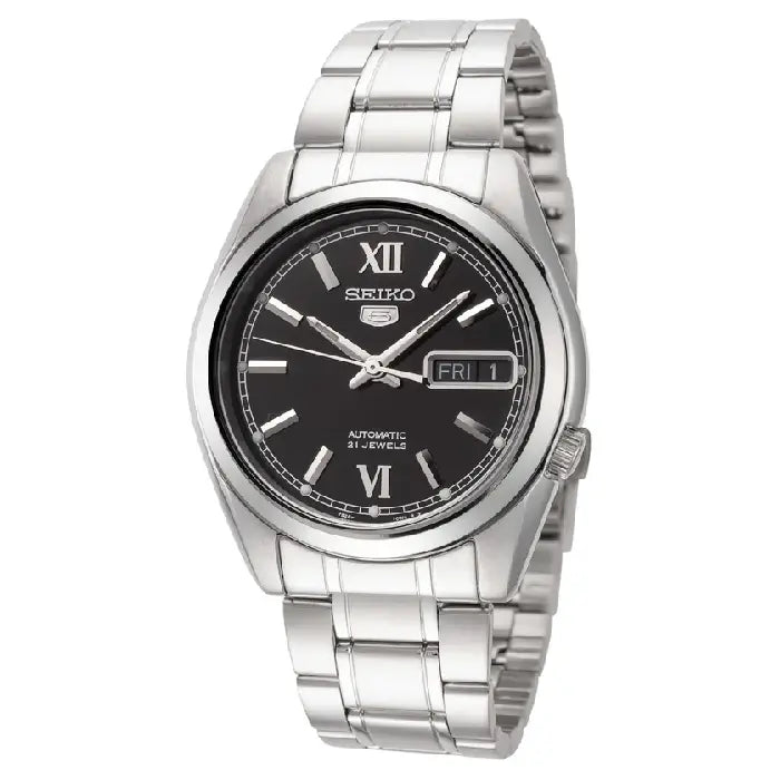 Seiko 5 SNKL55K1 Automatic Black Dial Men's Watch – MonaWatch