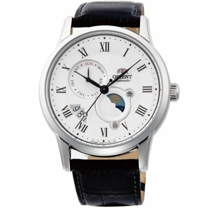 Orient RA-AK0008S10B The Sun & Moon Classic Automatic Leather Strap Men's Watch