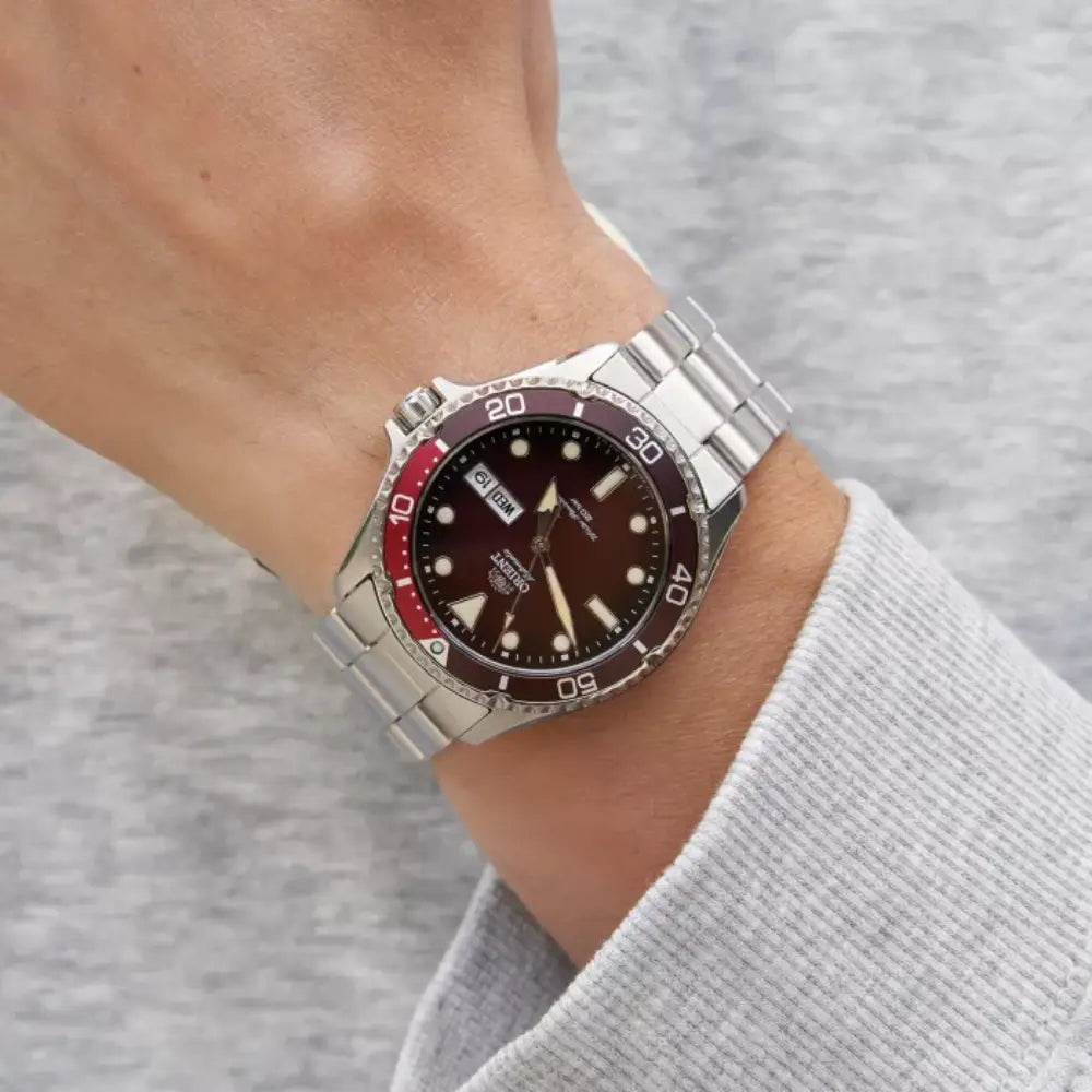 Orient Kamasu Automatic RA-AA0814R19B Red Dial 41.8mm  Stainless Steel Men's Watch