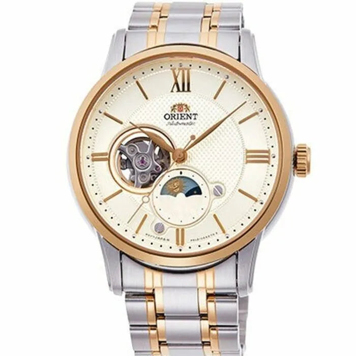 Orient RA-AS0007S Sun & Moon Phase Automatic Dual-tone 42mm Stainless Steel Men's Watch