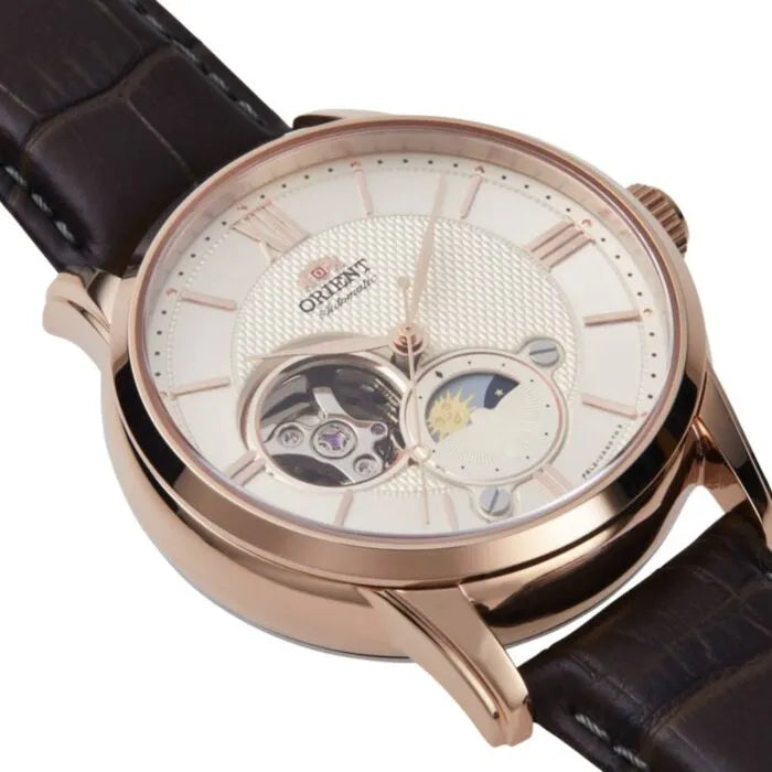 Orient RA-AS0009S Automatic Sun & Moon 42mm Leather Strap Men's Watch