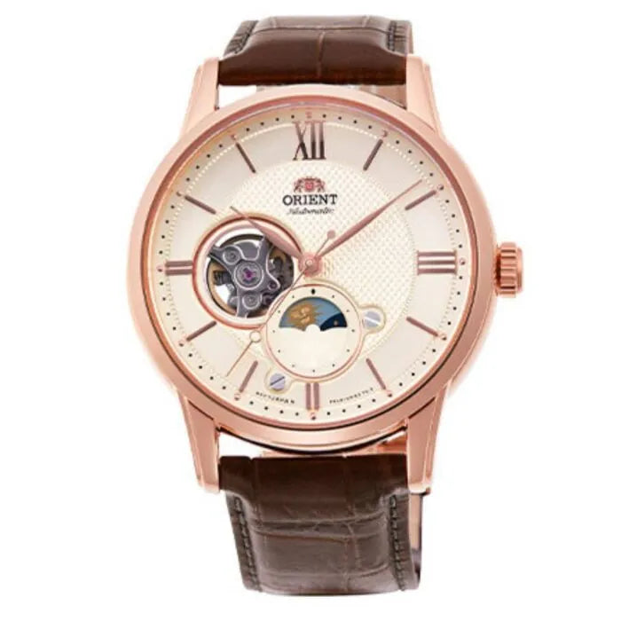 Orient RA-AS0009S Automatic Sun & Moon 42mm Leather Strap Men's Watch