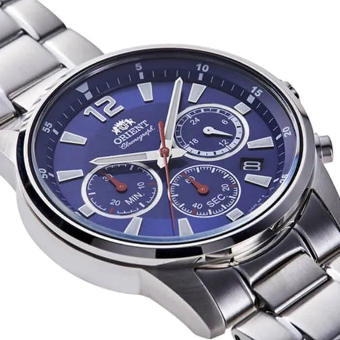 Orient RA-KV0002L Chronograph Blue Dial 40.5mm Stainless Steel Men's Watch
