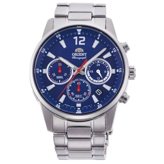 Orient RA-KV0002L Chronograph Blue Dial 40.5mm Stainless Steel Men's Watch