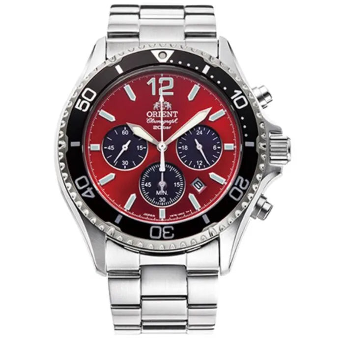 Orient RA-TX0207R Chronograph Solar 42.8mm Stainless Steel Men's Watch