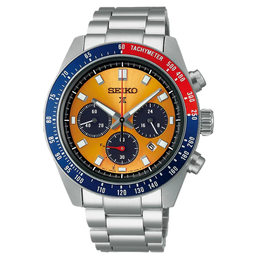 Seiko Prospex SSC947P1 Speedtimer Solar Chronograph Yellow Dial Stainless Steel Men's Watch