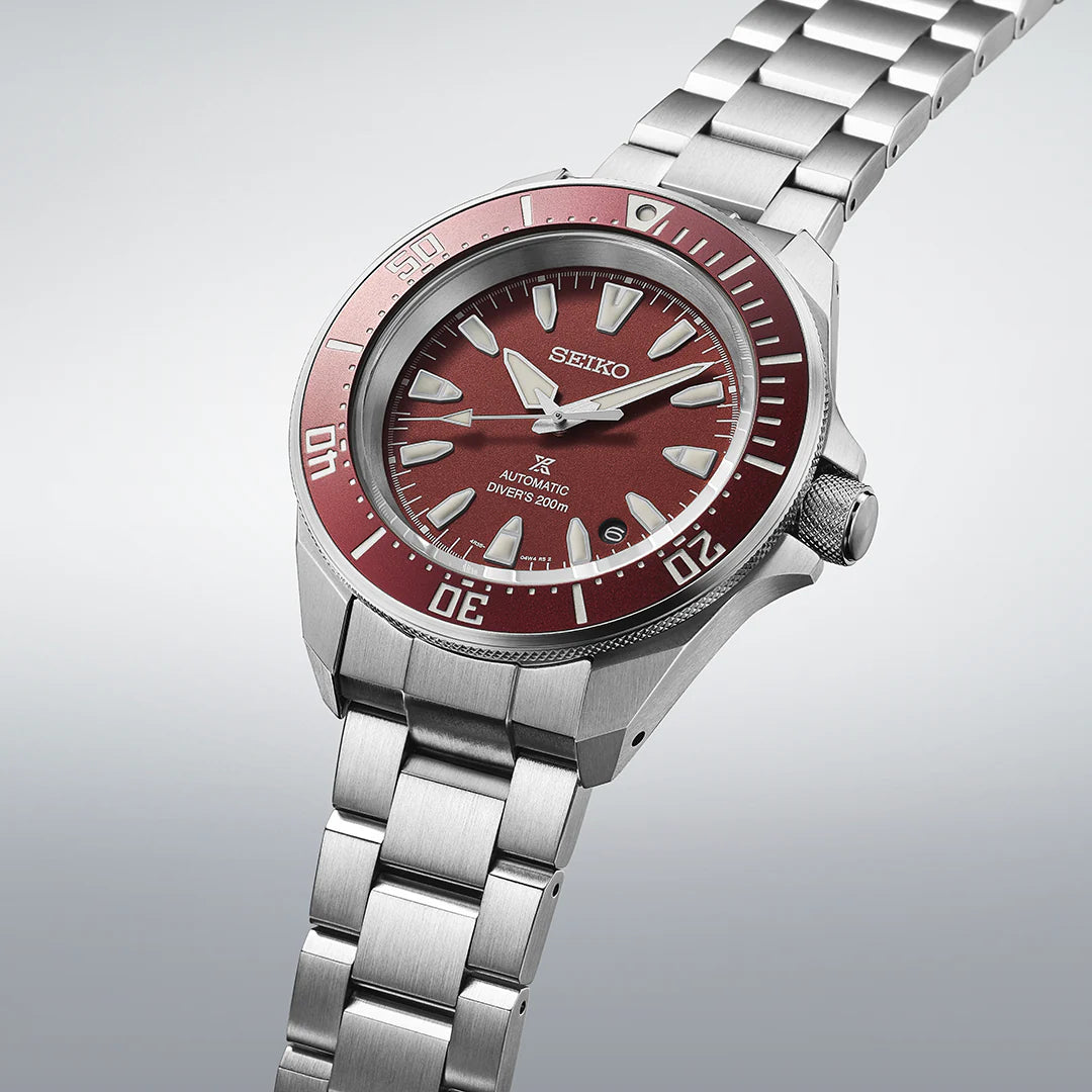 Seiko Prospex Samurai 'Shog-urai' SRPL11K1 Automatic Red Dial 41.7mm Stainless Steel Men's Watch
