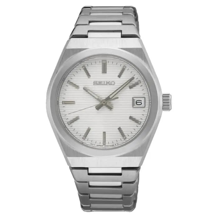 Seiko SUR573P1 Quartz White Dial 34mm Stainless Steel Women's Watch