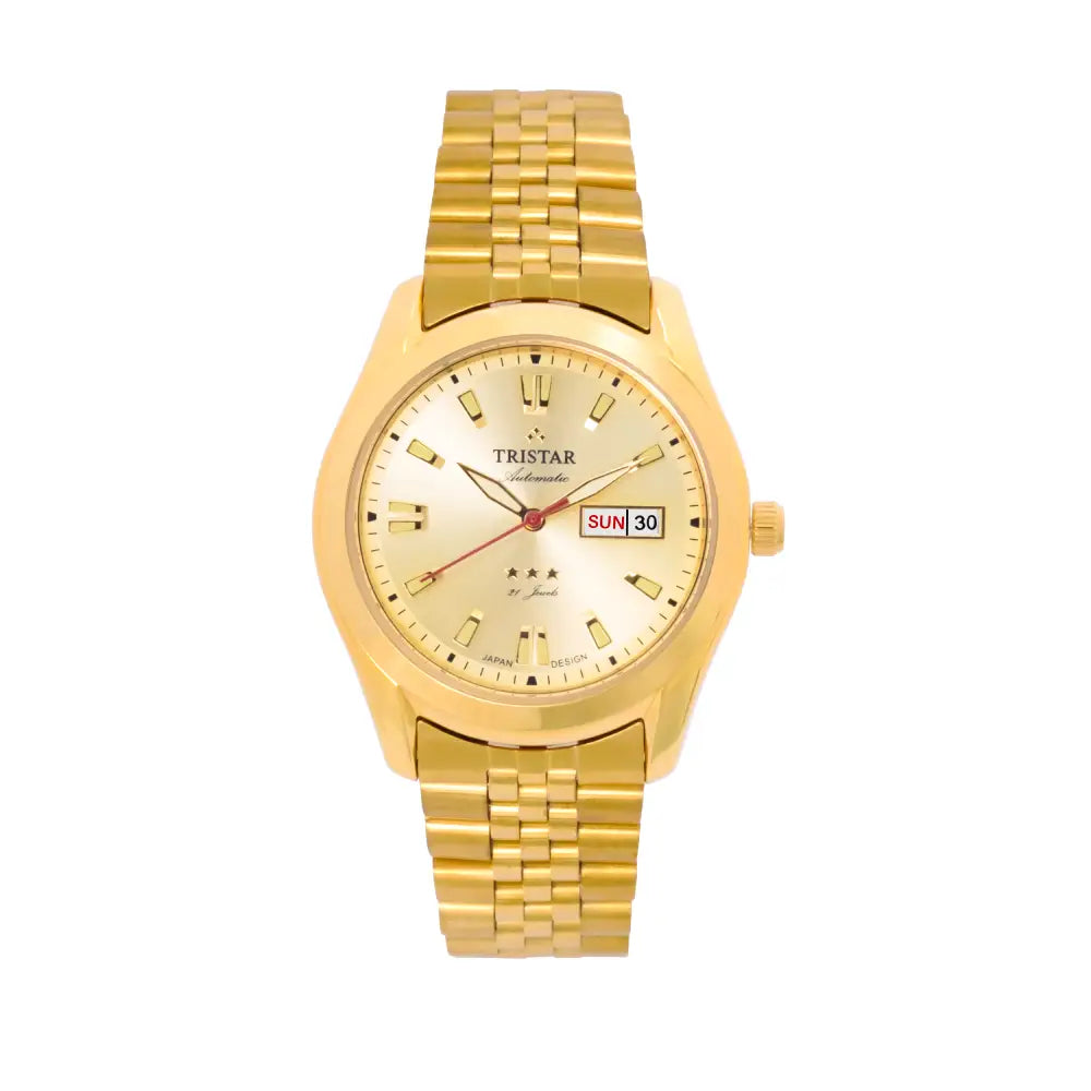 Tristar BA21CMGPM03 Automatic Gold Dial Stainless Steel Men's Watch