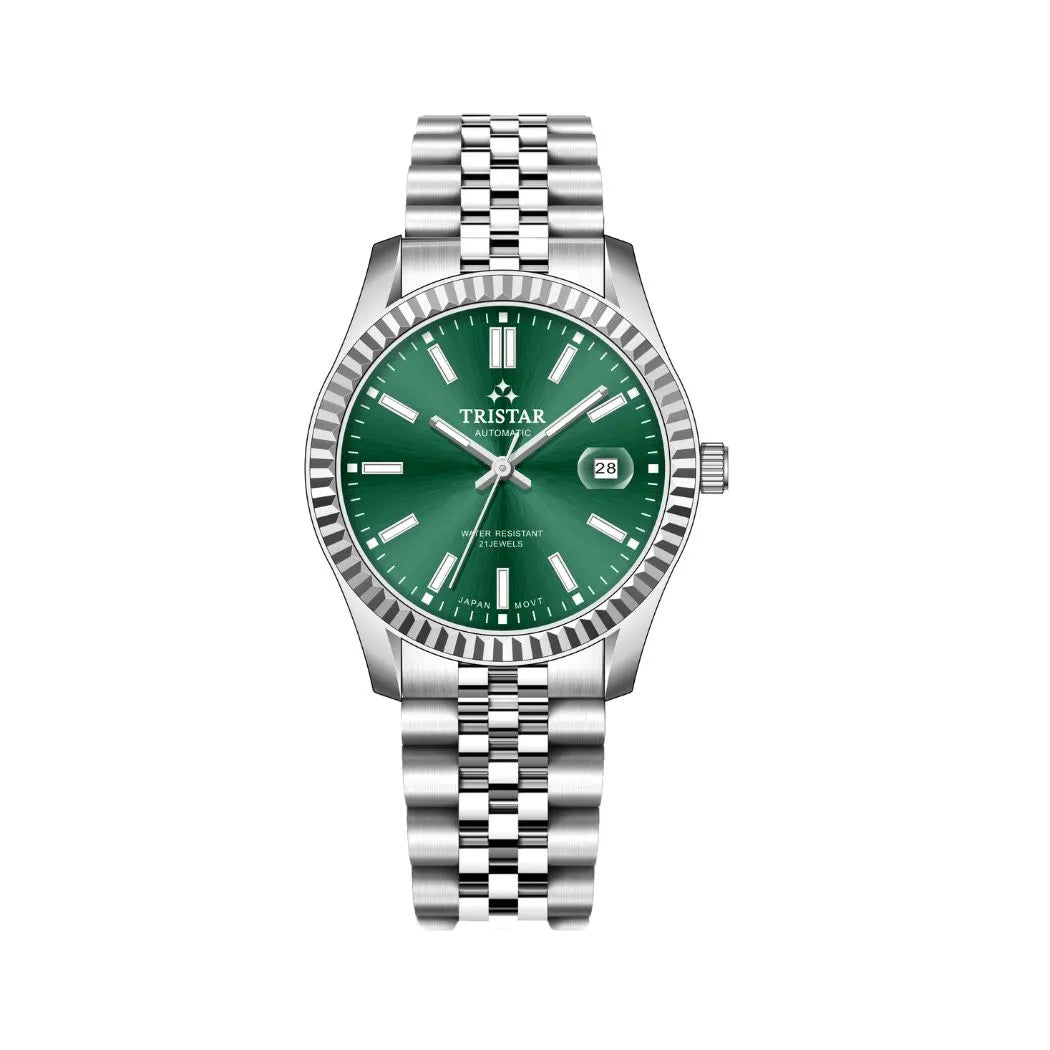 Tristar RD-Series Automatic Green Dial 40mm Stainless Steel Men's Watch - RD31GMSSM02
