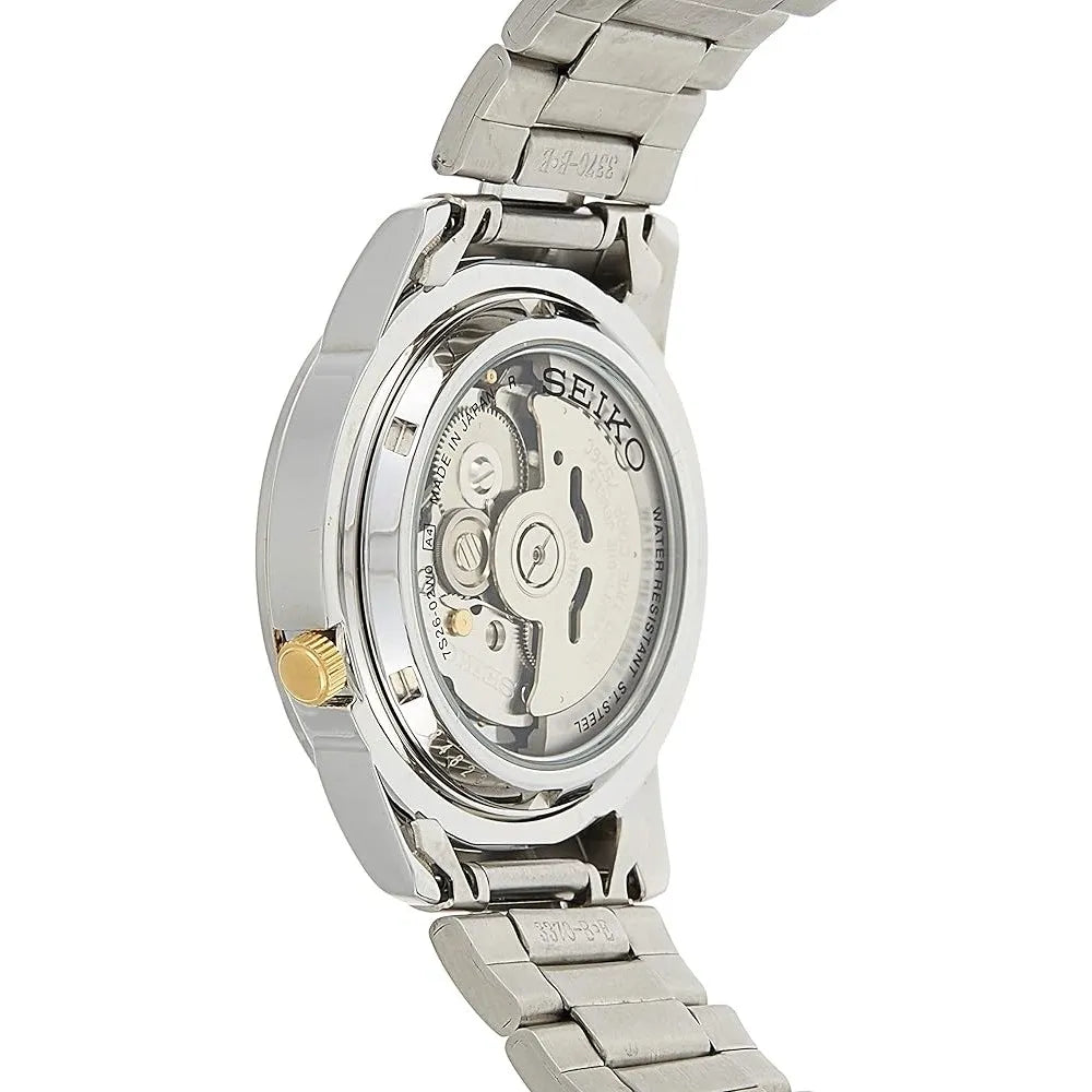 Seiko 5 SNKK07J1 21 Jewels Automatic White Dial 38mm Stainless Steel Men's Watch
