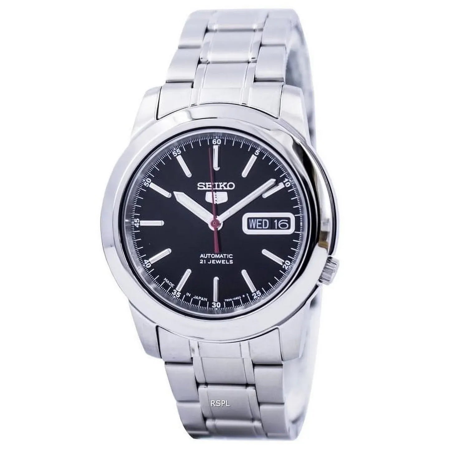 Seiko 5 SNKE53J1 21 Jewels Automatic Black Dial 39mm Stainless Steel Men's Watch