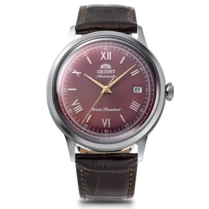 Orient Bambino 75 Anniversary 2025 Release RA-AC0026R Rare Bordeaux Classic Domed Glass Dial 40.5mm Automatic Men's Watch