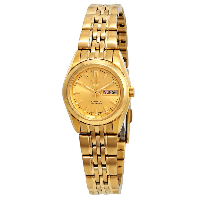 Seiko 5 SYMA38J1 Automatic Gold Dial 24mm Stainless Steel Ladies Watch