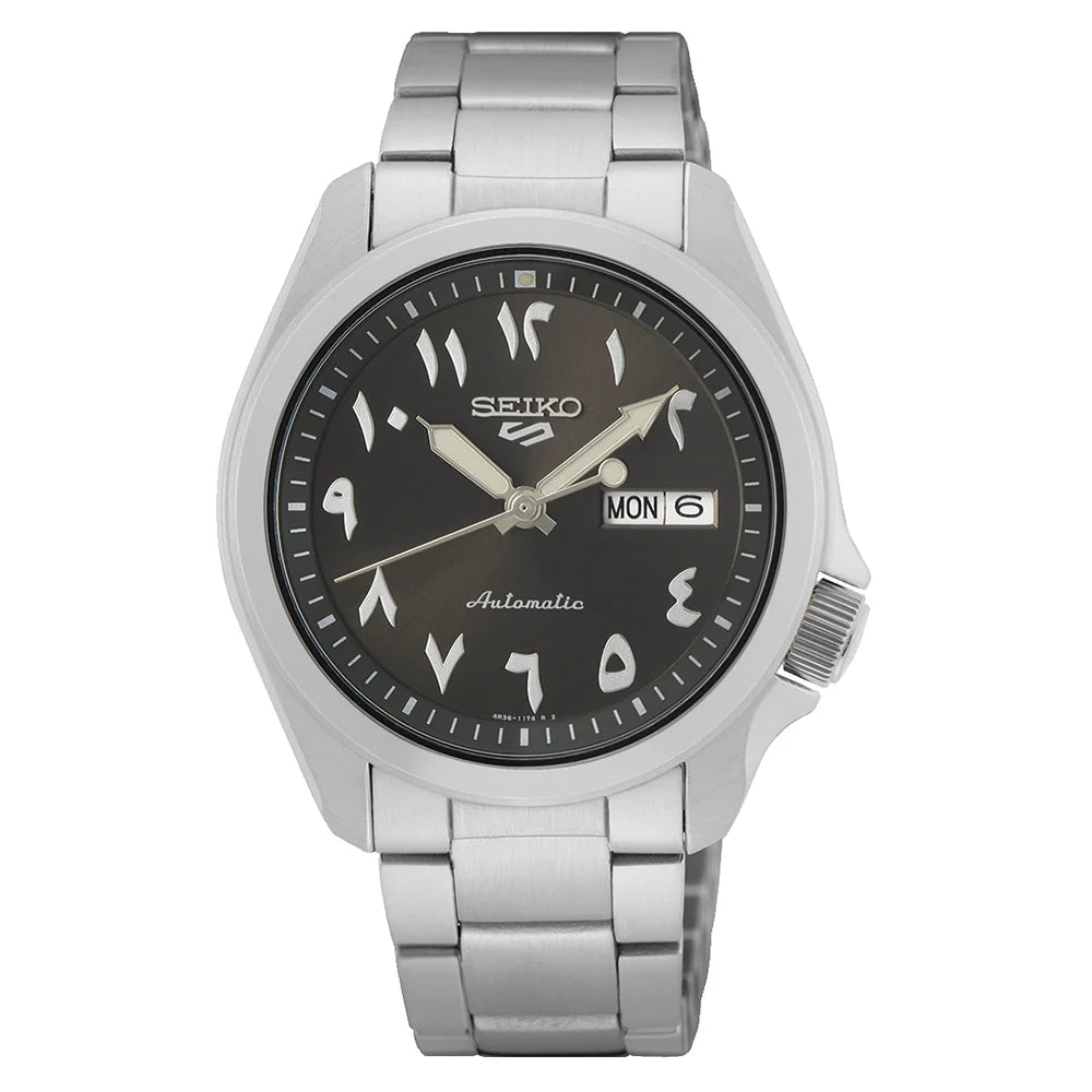 Seiko 5 SRPH47K1 Arabic Numerals Black Dial 40.0mm Stainless Steel Men's Watch