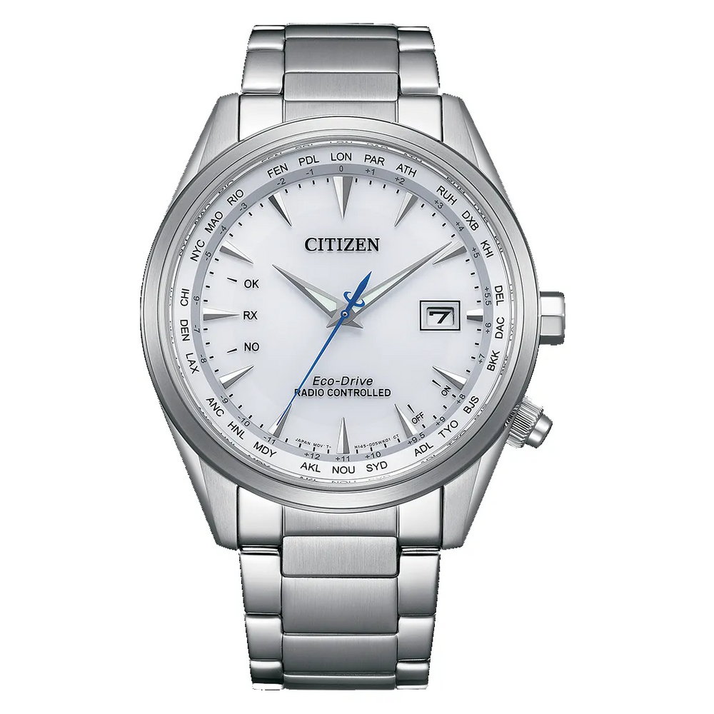 Citizen Perpetual World Time GMT CB0270-87A White Dial 43mm Stainless Steel Men's Watch