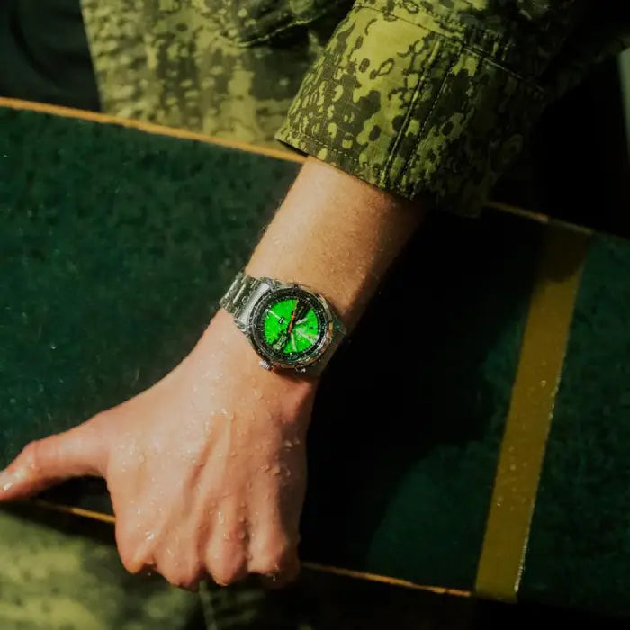 Seiko 5 Sports SBSA323 Field HUF Limited Edition (7000 Pcs) Green Dial 39.4mm Stainless Steel Men's Watch