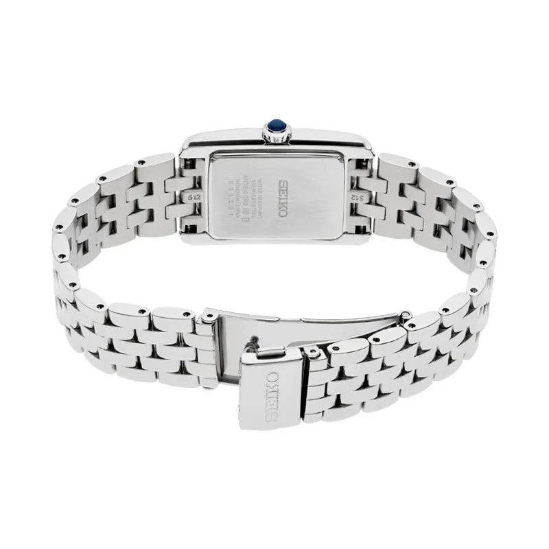 Seiko Conceptual SWR091P1 (Seiko Tank) Rectangular Case White Dial Stainless Steel Women's Watch