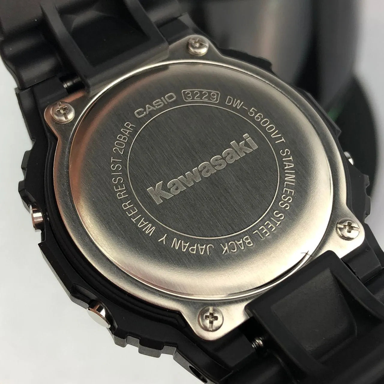 Casio G-Shock x Kawasaki Collab DW-5600KAWA22-1 Black Dial Resin Men's Watch