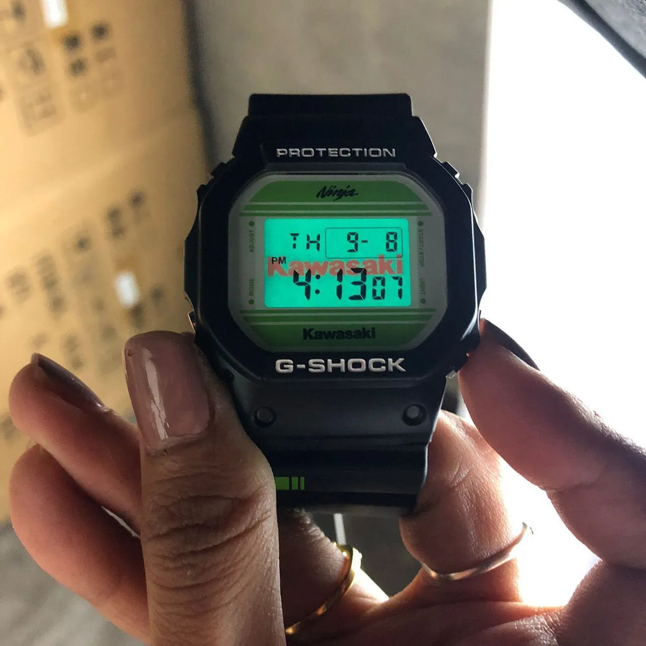 Casio G-Shock x Kawasaki Collab DW-5600KAWA22-1 Black Dial Resin Men's Watch
