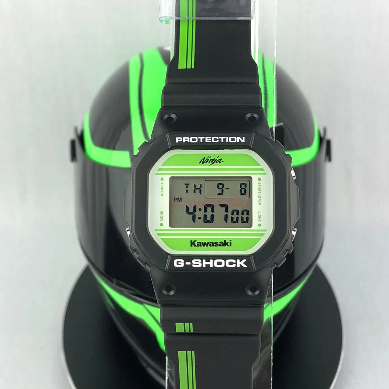 Casio G-Shock x Kawasaki Collab DW-5600KAWA22-1 Black Dial Resin Men's Watch