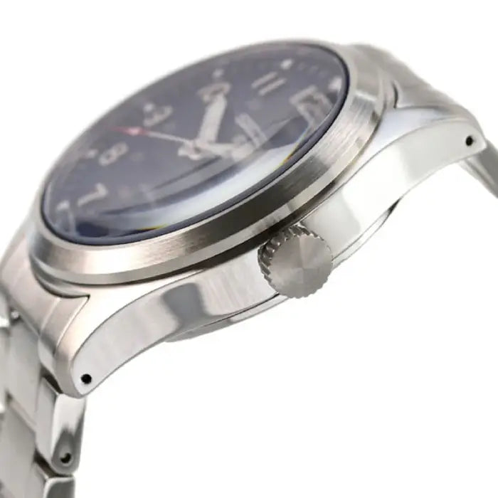 Seiko SBSA113 SRPG29 blue dial stainless steel men's watch front view