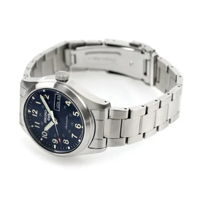 Seiko SBSA113 SRPG29 blue dial automatic watch stainless steel strap