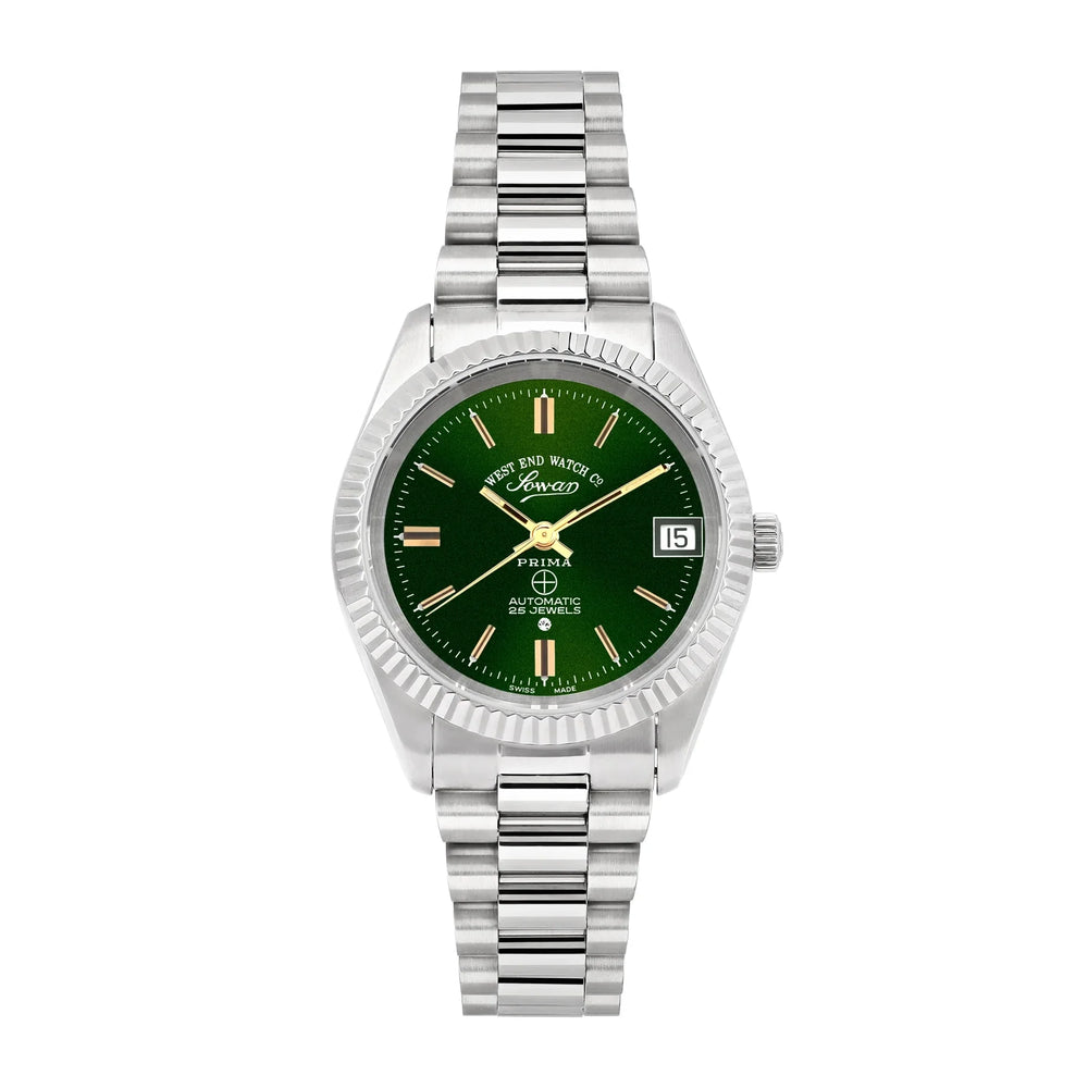 West End The Classics Automatic 6858.10.3330Y Green Dial & Two-Tone Stainless Steel Women's Watch