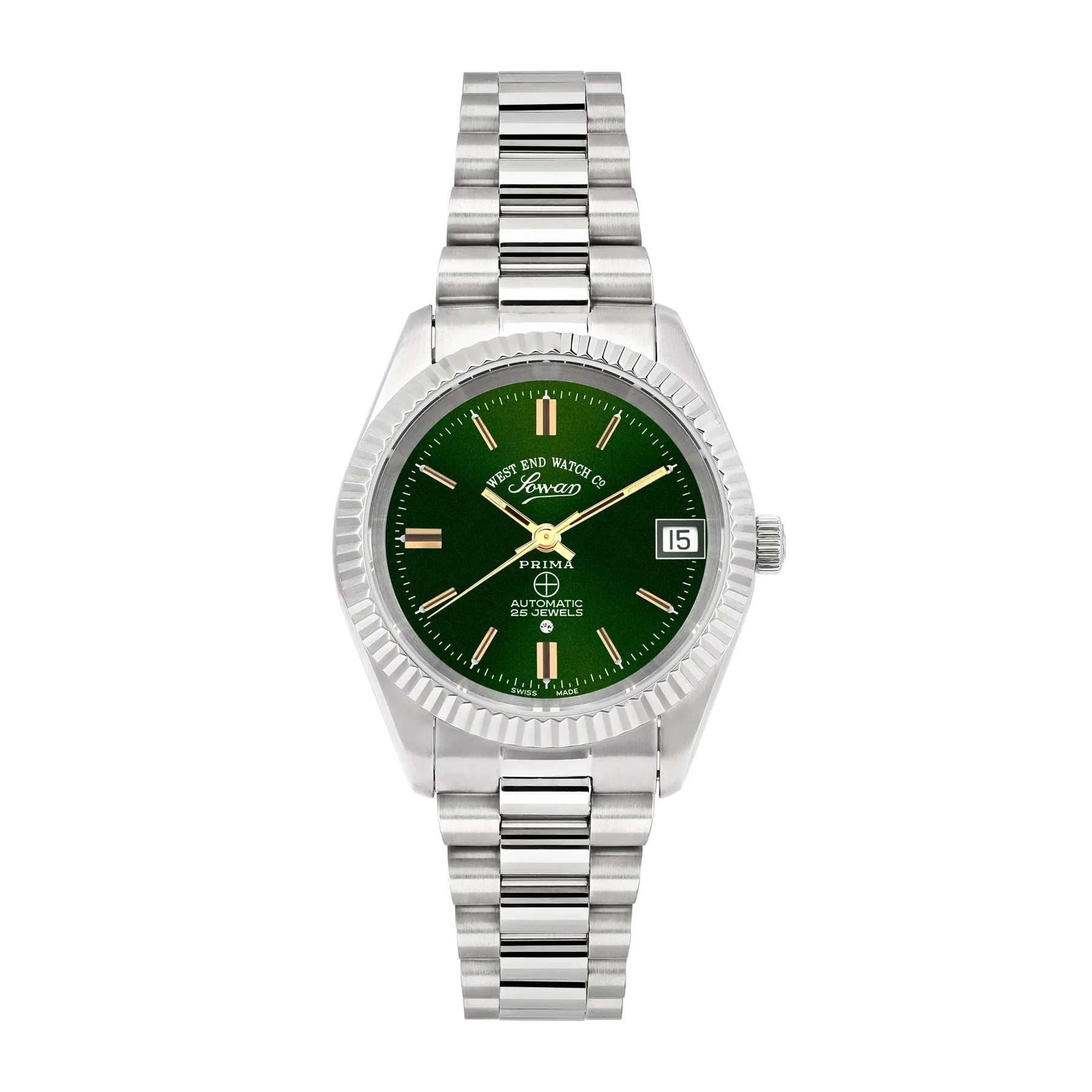 West End The Classics Automatic 6858.10.3330Y Green Dial & Two-Tone Stainless Steel Women's Watch