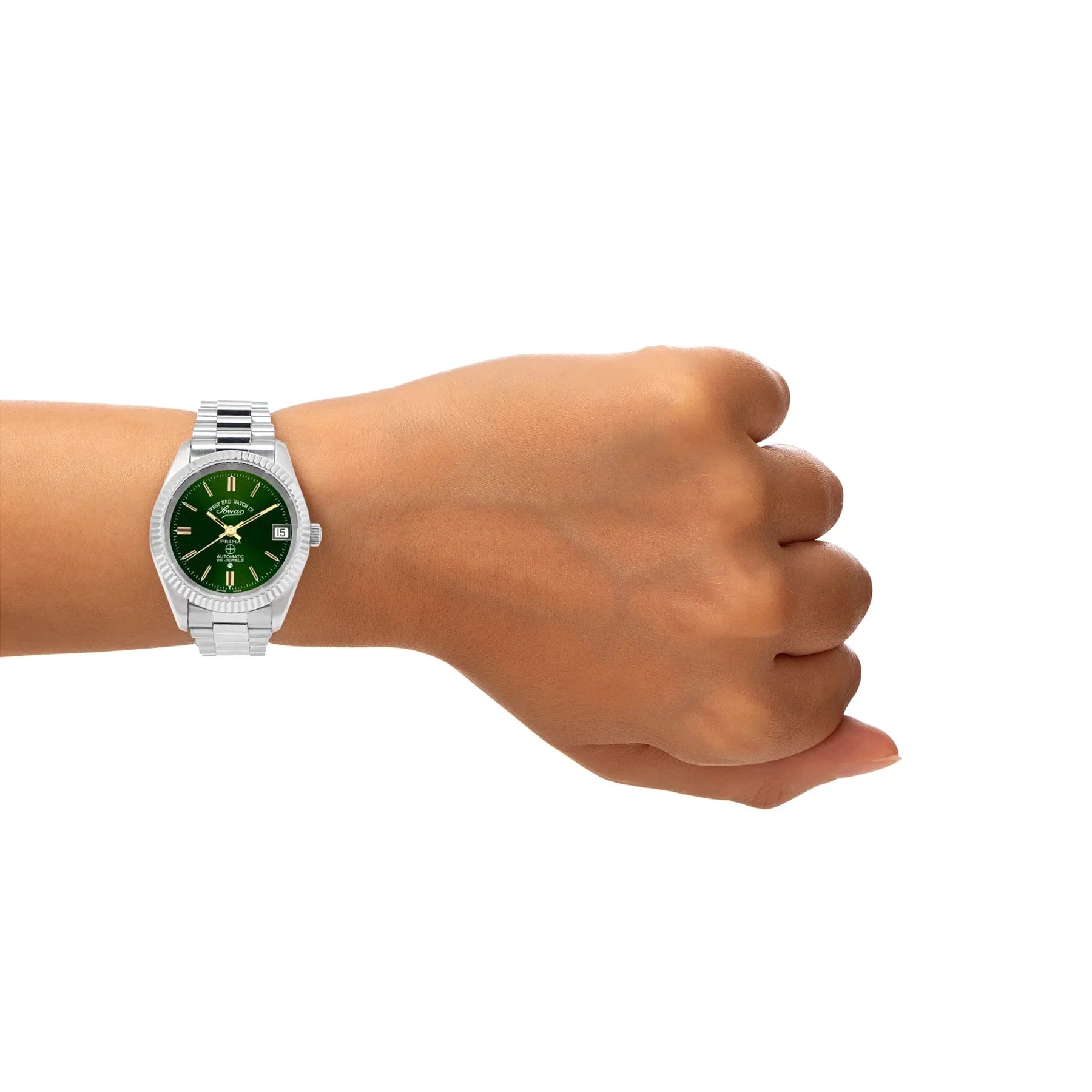 West End The Classics Automatic 6858.10.3330Y Green Dial & Two-Tone Stainless Steel Women's Watch