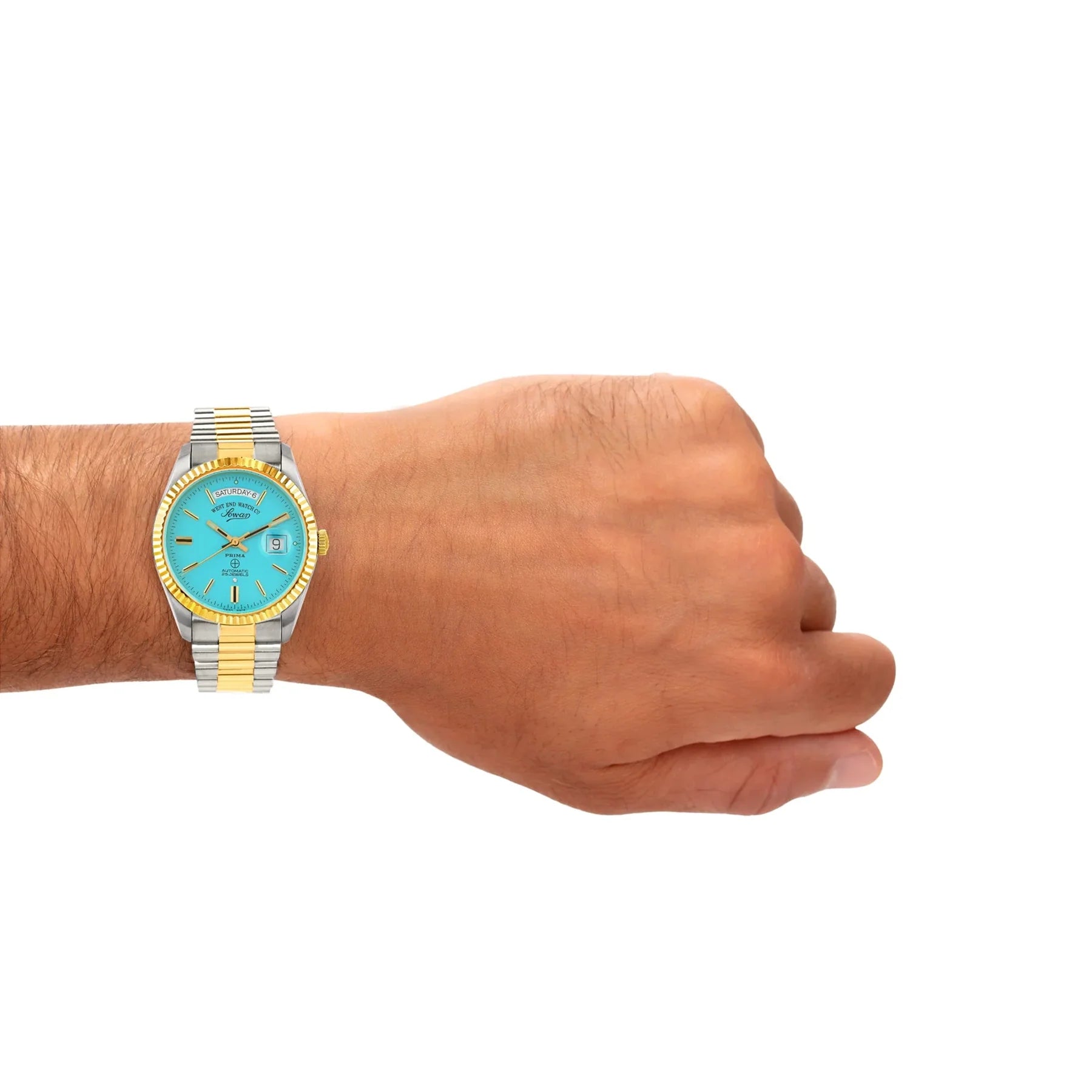 West End The Classics Automatic 6858.20.3337Y Turquoise Dial & Two-Tone Stainless Steel Women's Watch
