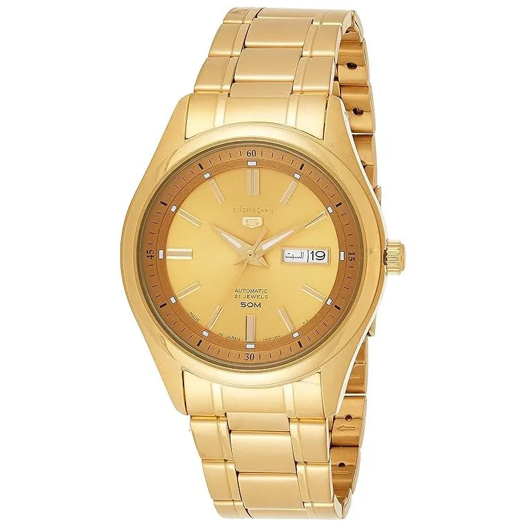 Seiko 5 SNKN96J1 21 Jewels Automatic Classy Gold Dial Stainless Steel Men's Watch