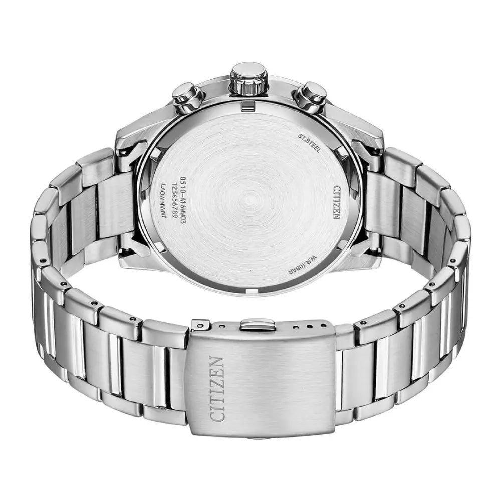 Citizen Quartz Chronograph AN3681-57E Black Dial Stainless Steel Men's Watch