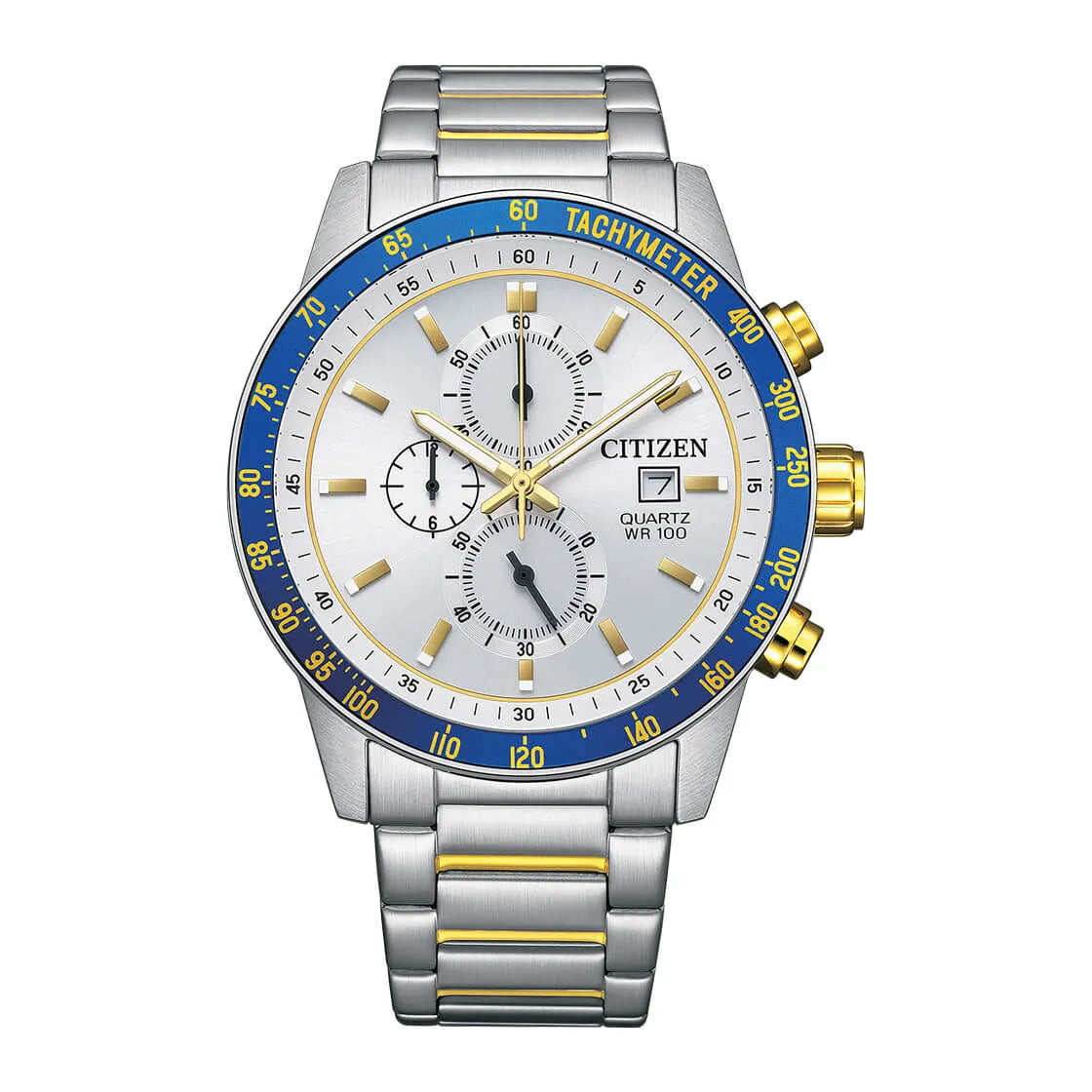 Citizen Quartz Chronograph AN3686-53A Two-Tone with Silver Dial  Stainless Steel - Men's Watch