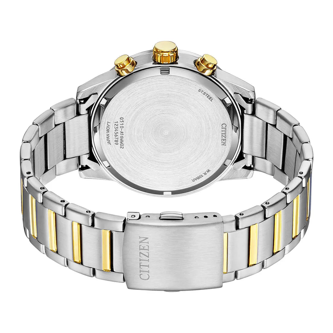 Citizen Quartz Chronograph AN3686-53A Two-Tone with Silver Dial  Stainless Steel - Men's Watch