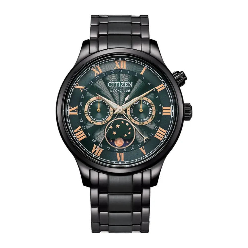 Citizen Moon Phase AP1055-87X Green Dial 42.2mm Stainless Steel Men's Watch