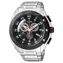 Citizen Eco-Drive Chronograph AT0720-56E Black Dial Stainless Steel Men's Watch
