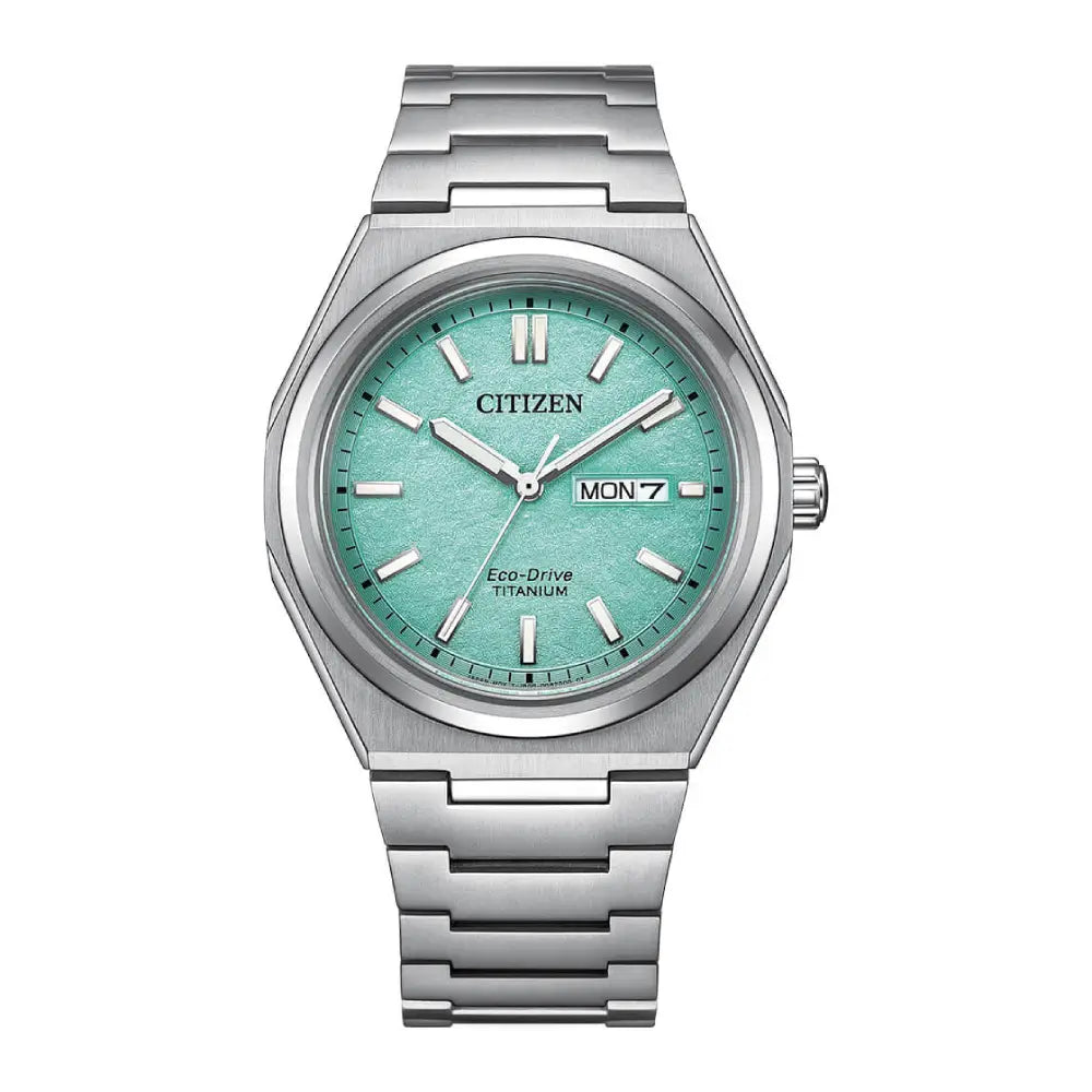 Citizen Eco-Drive AW0130-85M Green Dial Titanium  Men's Watch