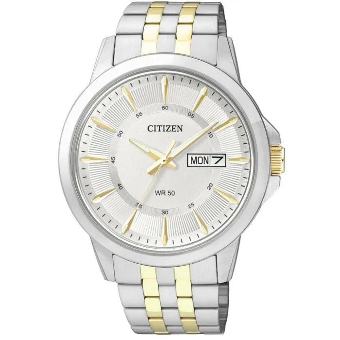 Citizen Quartz BF2018-52A Silver Dial Two-Tone Stainless Steel Men's Watch