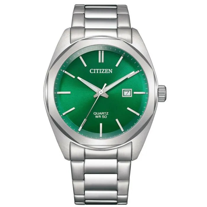 Citizen Quartz BI5110-54X Green Dial 41mm Stainless Steel Men's Watch
